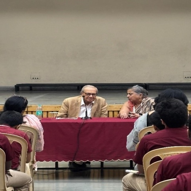 Interaction of students with School Chairman Goradia Sir on the topic: IsraelIran Conflict and the Role of the United States